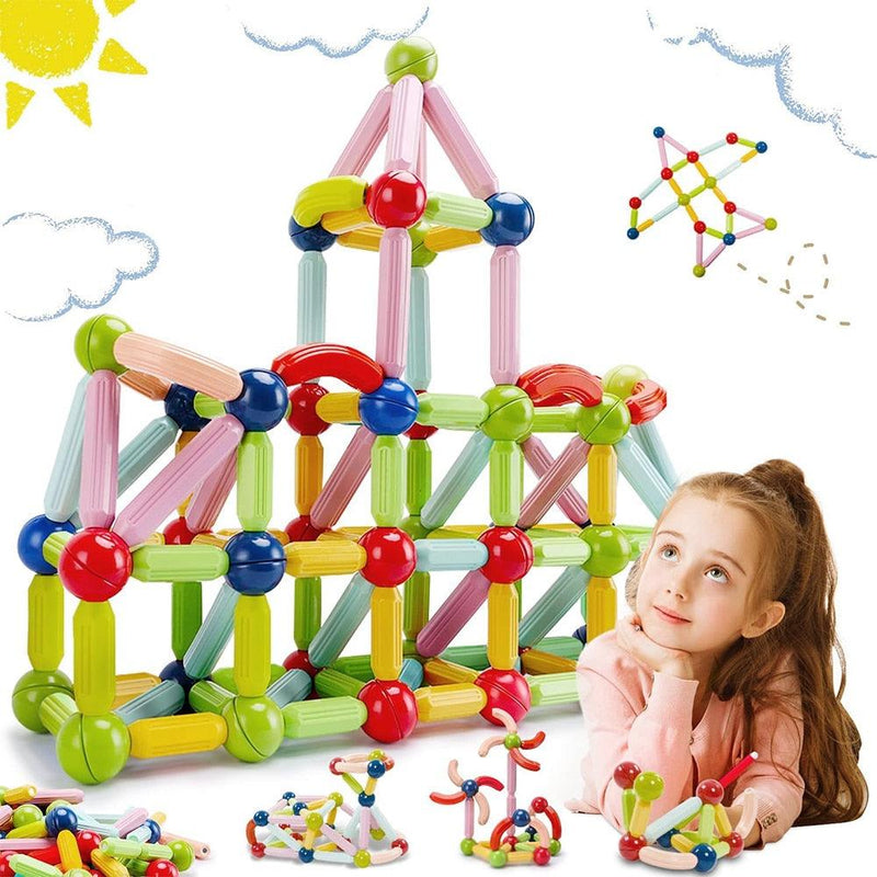 Blocos de Construção Magnéticos - Infantil - WM COMPRAS